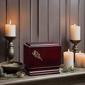 Urne funéraire en bois massif pour cendres humaines avec un aspect traditionnel fabriqué à la main pour une utilisation commémorative - Product Image 2