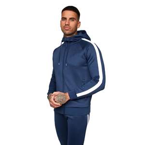 Sudadera con capucha y cremallera de manga larga para hombre, conjunto de chándal informal, cómodo y respetuoso con el medio ambiente - Product Image 2