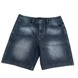 Pantalones Cortos de Mezclilla Vintage Personalizados de Moda para Hombre y Mujer, Estilo Urbano, de Alta Calidad, con Cordón Ajustable y Lavado Ácido - Product Image 1