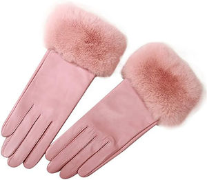 Gants longs en cuir véritable tendance pour femmes avec logo personnalisé Gants de conduite et de fête en plein air avec applicabilité décontractée Style uni - Product Image 5
