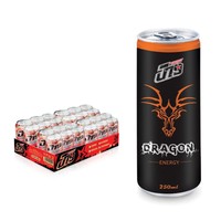 Fournisseur en gros de boisson énergisante Dragon 250 ml, OEM/ODM, échantillon gratuit, sans sucre, avec des vitamines essentielles aromatisées