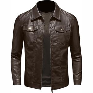 Nouveau 2025 vente chaude meilleure qualité hommes haute qualité Design de mode veste en cuir - Product Image 1