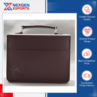 Funda para Biblia de Cuero PU al por Mayor con Cremallera, Personalizable, Certificación ISO9001, Proveedor Indio Confiable, Precios de Fábrica, Cherry A3/A4