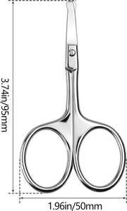 Professional Hot Sell Small Multipurpose Stainless Steel <b>Makeup</b> Beauty <b>Tools</b> Hair Cutting Round Head Nose Hair Scissors - Product Image 5