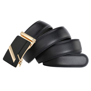 Nuevo cinturón de cuero de piel de vaca con hebilla de bloqueo automático de aleación informal para hombres, impermeable y transpirable - Product Image 5