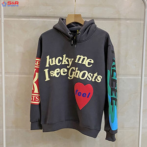 Nuevo último diseño Puff impresión sudaderas precio bajo 2025 nuevo estilo mejor Color sólido básico algodón mezclado Puff impresión sudaderas con capucha - Product Image 3