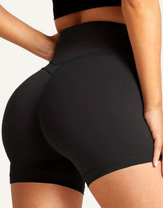 Short de yoga personnalisé Short de motard taille haute personnalisé pour femmes Short de yoga sans couture à l'épreuve des squats et des fesses - Product Image 5