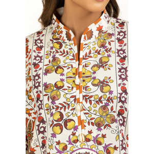 Conjunto de Dos Piezas Estilo Bohemio para Mujer, Color Beige, Estampado Cambric, por Encima de la Rodilla, para Primavera/Verano - Product Image 4