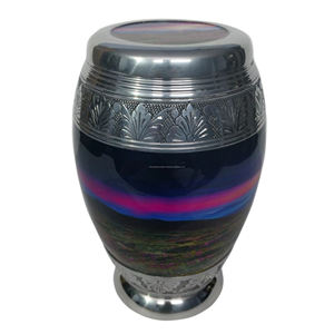 Le paradis sur terre Urnes funéraires florales pour cendres humaines Adulte pour funérailles avec urne funéraire commémorative imprimée de fleurs - Product Image 1