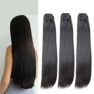 <b>Cheap</b> Human Hair Weave <b>Extensions</b> Indian, Straight Wholesale Bundle Virgin Hair <b>Extensions</b>, Bone Straight Hair Bundle Grade 10a - Product Image 5