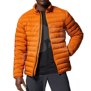 Veste d'hiver en toile matelassée pour homme, personnalisable avec votre propre logo, col montant et logo frontal, imperméable, vêtement décontracté - Product Image 4