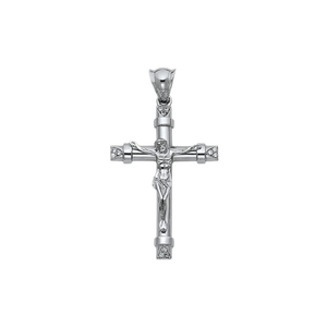 จี้ไม้กางเขนคาทอลิกชุบเงิน14K จี้ไม้กางเขนสำหรับเด็ก - Product Image 1