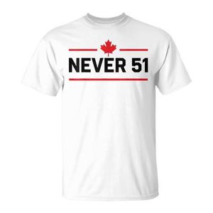 T-shirt bianca con bandiera canadese Never 51, maglietta promozionale da uomo - Product Image 1