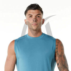 Camiseta sin mangas deportiva ligera para hombre, Material de malla elástica que absorbe la humedad, estampado de punto transpirable, ideal para Yoga al aire libre - Product Image 5