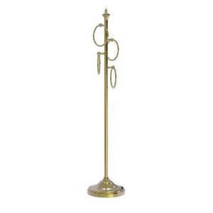 Rustic brass <b>towel</b> stand suitable for farmhouse decor enhancing warmth in <b>bathroom</b> interiors with classic appeal always - Product Image 5