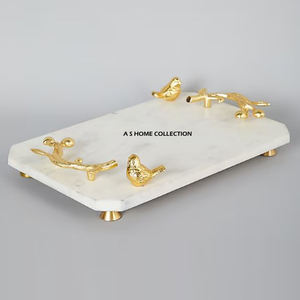 Bandeja Redonda de Acero Inoxidable con Textura Martillada y Asas, Decoración de Mesa de Lujo para el Hogar, Plato para Desayuno, Venta al por Mayor - Product Image 6