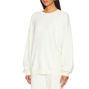 Survêtement oversize à manches longues et col ras du cou en coton éponge tricoté ODM Supply pour femmes - Product Image 2