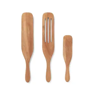 Manufaktur dan grosir sendok kayu akasia untuk memasak spatula kayu peralatan memasak set dari Vietnam