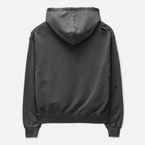 Sweats à capuche avec logo imprimé sur mesure pour hommes vêtements en polaire d'hiver uniques sweats à capuche pour hommes en détresse délavés au soleil fabriqués par Isha Industry - Product Image 4