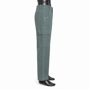 Pantalones Cargo Grises y Verdes al por Mayor Personalizados, Pantalones Casuales de Pierna Recta de Alta Calidad con Múltiples Bolsillos para Hombre, Ropa Urbana - Product Image 5