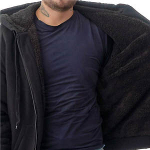 Zipper Up hommes sweats à capuche pour homme pull respirant uni 100% sweats à capuche en coton pour homme en gros de haute qualité - Product Image 4