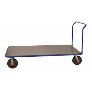 Extra-Large Blue <b>Platform</b> Cart KM20080H Industrial Outdoor Use Folding <b>Trolley</b> Cart Iron Material Four-Wheel OEM Customization - Product Image 1