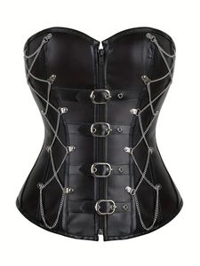 Corset en cuir véritable parfait pour l'entraînement à la taille et le style végétalien Edgy Chic et sans cruauté Élégance intemporelle - Product Image 2