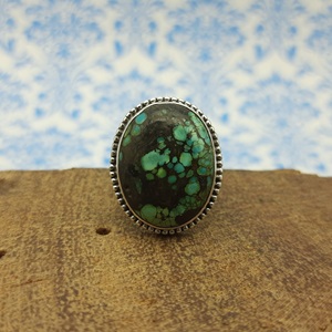 Classic and Authentic Vintage Tibetan <b>Turquoise</b> Gemstone Solid 925 Sterling Silver <b>Ring</b> Handmade - Product Image 3