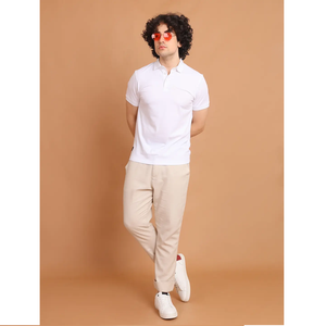 T-shirt à manches courtes pour hommes de la meilleure qualité pour col polo 100% coton Confortable Essential Casual Wear pour le travail et les sorties sociales - Product Image 1