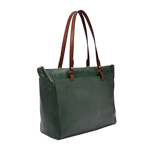 Sac à main fourre-tout en cuir élégant pour femmes personnalisé avec fermeture à glissière à deux poignées - Product Image 2