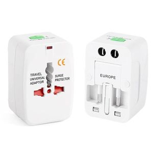 All-in-1 World Universal Travel <b>Adapter</b> EU AU <b>UK</b> US Plug Bianco - Product Image 1