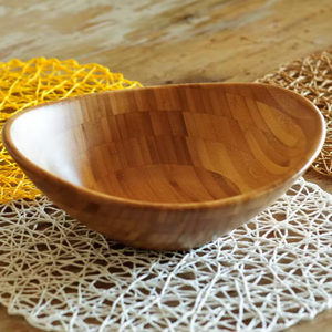 Bol ovale en bambou bols naturels vaisselle attrayant repas présentation décoration écologique produits vietnamiens en gros - Product Image 1