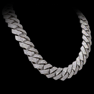 Chaîne en argent sterling 925 glacé de haute qualité de 20mm avec diamants Moissanite bijoux de corps Hip Hop personnalisés pour fête ou cadeau - Product Image 2