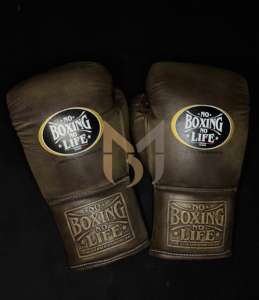 Guantes de boxeo profesionales Guantes de boxeo con cordones hechos a mano Colores personalizados No Boxing No Life Made in Pakistan - Product Image 3