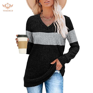 Offre Spéciale hiver grande taille femmes vêtements col rond sweat élégant à la mode couleur unie tenue décontractée pour dames de BD - Product Image 5