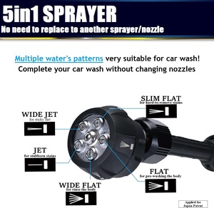 Hidrolavadora Eléctrica Silenciosa PowerJet de Plástico de Alta Presión Multiusos Limpiador Versátil para Limpieza de Vehículos - Product Image 3