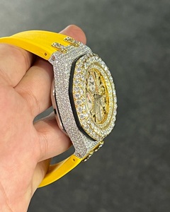 Montre de luxe Hip-Hop Moissanite avec VVS1 taille brillant diamant blanc glacé montre montres mécaniques cadeau - Product Image 3