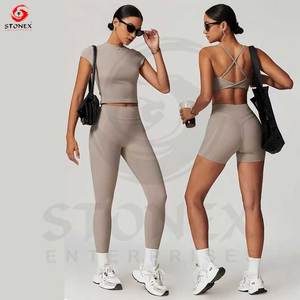 Ropa deportiva sin costuras para mujer, ropa deportiva para gimnasio, conjuntos de fitness, ropa de entrenamiento para gimnasio, conjunto de ropa activa - Product Image 1