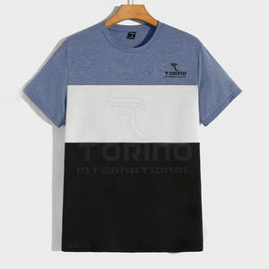 Bonne qualité imprimé personnalisé à manches courtes hommes T-Shirt-100 % coton tricoté respirant et séchage rapide style décontracté - Product Image 1