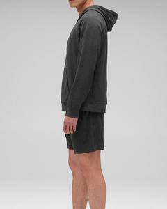 Sweat à capuche élégant en coton mélangé 100% doux pour hommes, sweat à capuche respirant Streetwear avec logo personnalisé. - Product Image 4