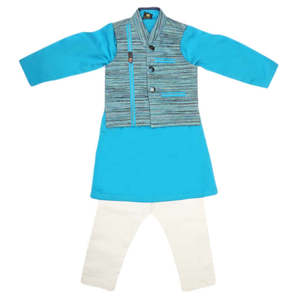Costume Shalwar pour garçons - Bleu clair - Product Image 1