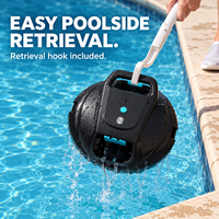 Nettoyeur de piscine robotisé automatique sans fil pour piscine hors sol à fond plat, CE RoHS, 4000 mAh, 120 min, avec navigation gyroscopique intelligente