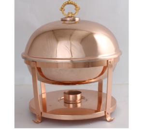 Plat de chauffe-plat moderne en acier inoxydable fini 2 tons pour restaurants mariages hôtels usage domestique design rond-tarif de gros - Product Image 6