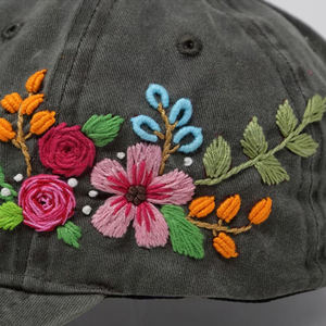 Gorras con Bordado Floral, Gorra de Béisbol Moderna de Estilo Urbano, Ajustable, Gorra Casual para Hombre y Mujer - Product Image 6
