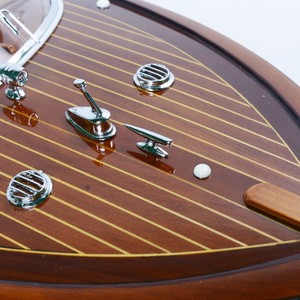 Riva aquarama กับ interiror สีฟ้างานฝีมือไม้จำลองที่มีขาตั้งจอแสดงผลของสะสมของตกแต่งของขวัญขายส่ง - Product Image 6