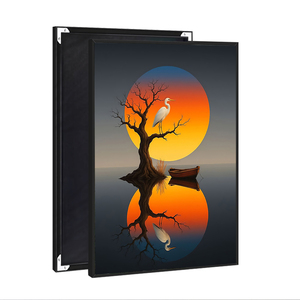 Pacífica puesta de sol paisaje pared Art Deco cristal brillante impresión lienzo arte pintura Vertical galería <span class=keywords><strong>entrada</strong></span> pasillo decoración del hogar - Product Image 1