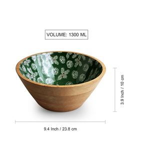 Bol en bois jetable polyvalent de tous les jours avec finition intérieure artistique pour décor de salle à manger et but de cadeau - Product Image 4