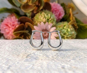 Pendientes de Aro en Forma de Lágrima de Oro Blanco Sólido de 14K al por Mayor para Mujer, Acabado Pulido, Tipo Huggie, para Compromiso y Boda, Proveedor de Joyería Fina OEM ODM - Product Image 3