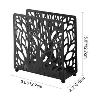 Elegante servilletero de mesa de Metal duradero, organizador decorativo grabado con láser para uso en el hogar, cocina y oficina - Product Image 2