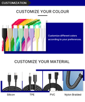 Cable USB Tipo C de Carga Rápida de 90 Grados, 5A PD, Revestimiento de Nailon, Longitud de 2M/1M, con Transferencia de Datos para Computadora e Impresora